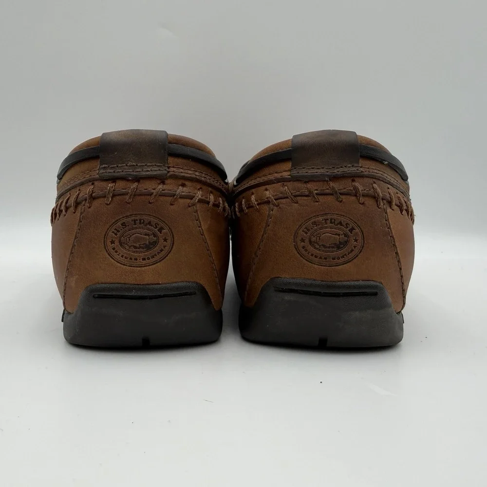 H.S. Trask Cobbler driving loafers men's 11.5 M cognac brown leather moc toe
